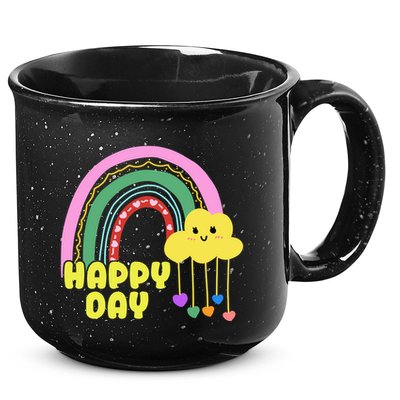 Happy Day Retro 80s Sunshine 15oz Campfire Ceramic Mug