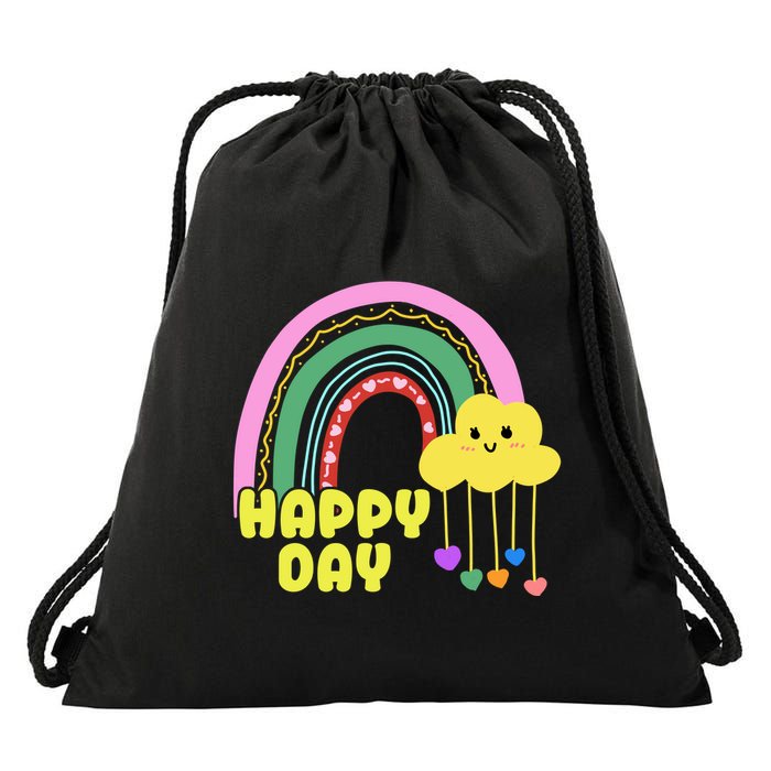 Happy Day Retro 80s Sunshine Drawstring Bag