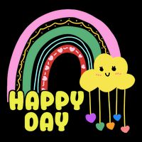 Happy Day Retro 80s Sunshine Drawstring Bag