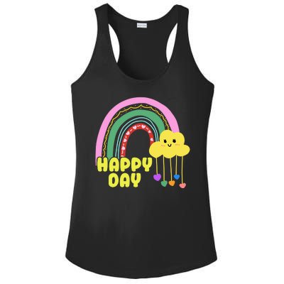 Happy Day Retro 80s Sunshine Ladies PosiCharge Competitor Racerback Tank