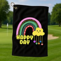 Happy Day Retro 80s Sunshine Golf Towel