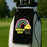 Happy Day Retro 80s Sunshine Golf Towel