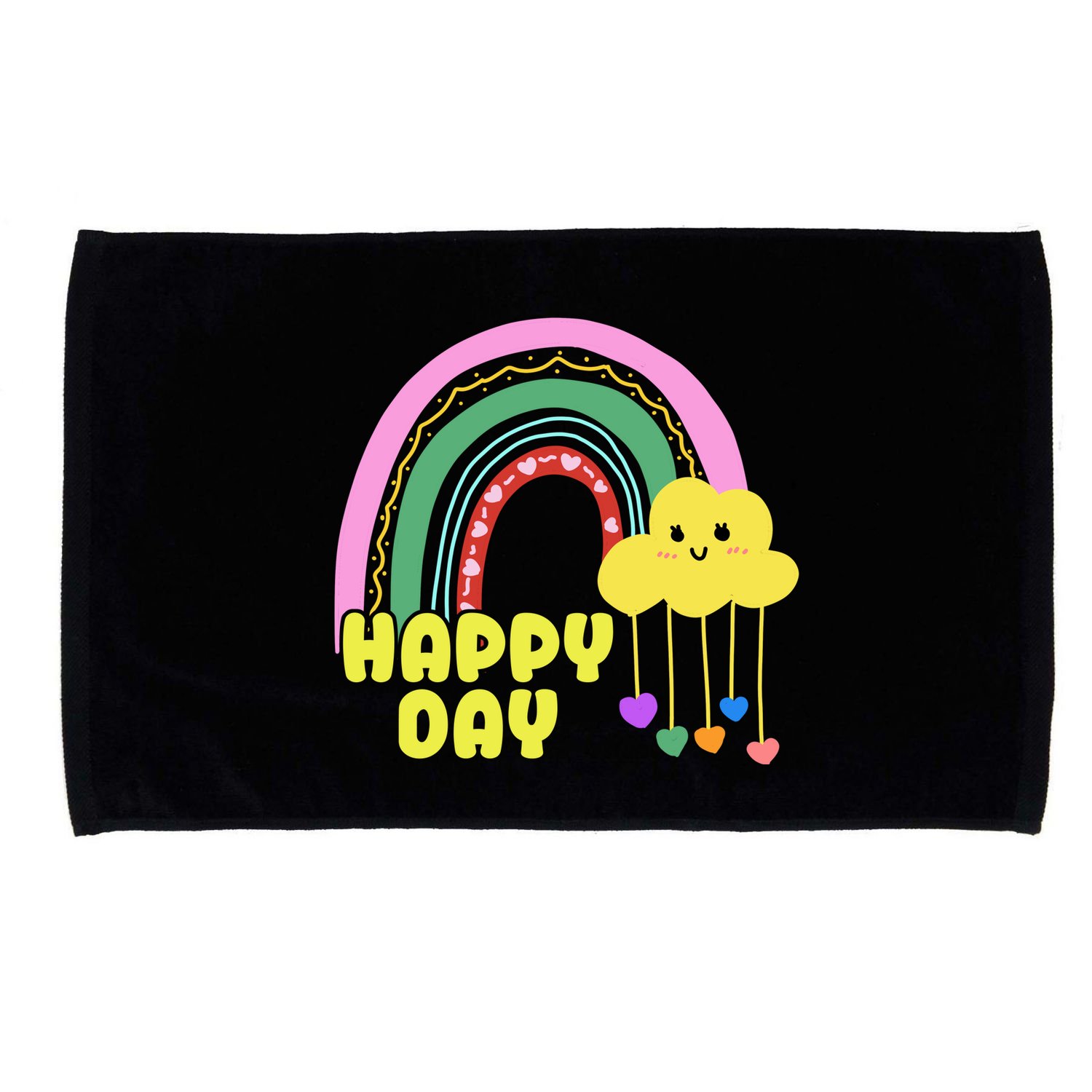 Happy Day Retro 80s Sunshine Microfiber Hand Towel
