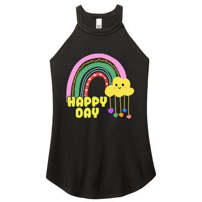 Happy Day Retro 80s Sunshine Women's Perfect Tri Rocker Tank