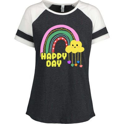 Happy Day Retro 80s Sunshine Enza Ladies Jersey Colorblock Tee