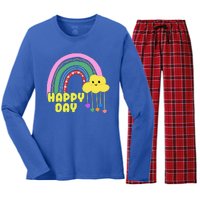 Happy Day Retro 80s Sunshine Women's Long Sleeve Flannel Pajama Set 