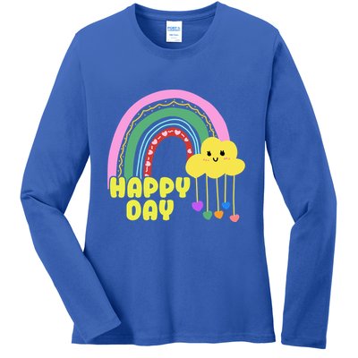 Happy Day Retro 80s Sunshine Ladies Long Sleeve Shirt