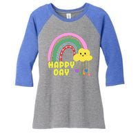 Happy Day Retro 80s Sunshine Women's Tri-Blend 3/4-Sleeve Raglan Shirt