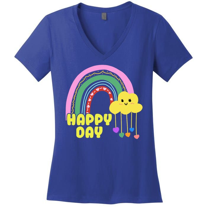 Happy Day Retro 80s Sunshine Women's V-Neck T-Shirt