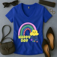 Happy Day Retro 80s Sunshine Women's V-Neck T-Shirt