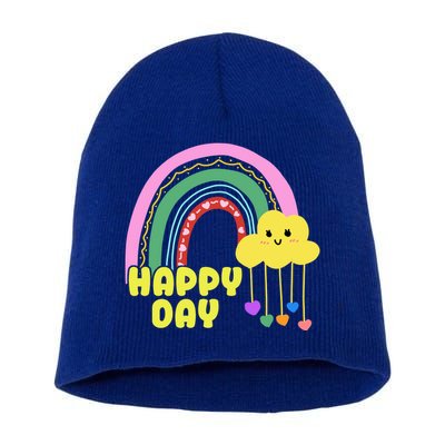 Happy Day Retro 80s Sunshine Short Acrylic Beanie