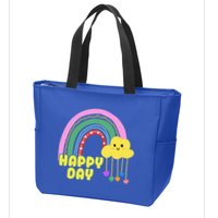 Happy Day Retro 80s Sunshine Zip Tote Bag