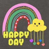 Happy Day Retro 80s Sunshine Cotton Canvas Backpack