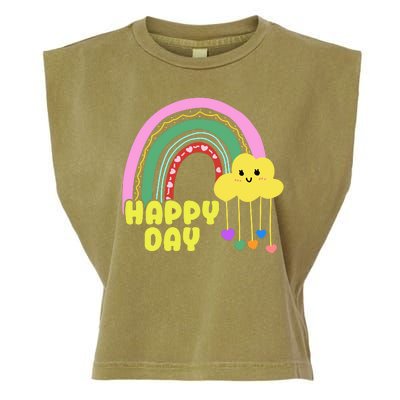 Happy Day Retro 80s Sunshine Garment-Dyed Women's Muscle Tee