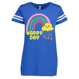 Happy Day Retro 80s Sunshine Enza Ladies Jersey Football T-Shirt