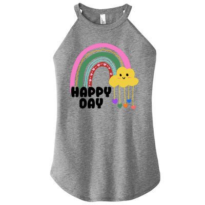 Happy Day Retro 80s Sunshine Women's Perfect Tri Rocker Tank