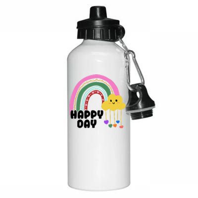 Happy Day Retro 80s Sunshine Aluminum Water Bottle 