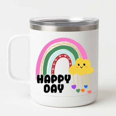 Happy Day Retro 80s Sunshine 12 oz Stainless Steel Tumbler Cup