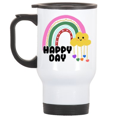 Happy Day Retro 80s Sunshine Stainless Steel Travel Mug