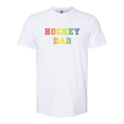 Hockey Dad Rainbow Father's Day Gift Softstyle® CVC T-Shirt