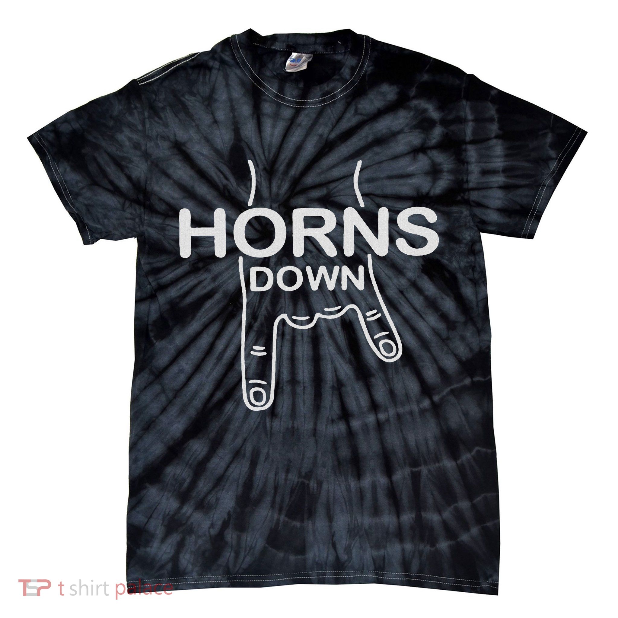Horns Down Rivalry Tie-Dye T-Shirt