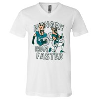 Hungry Dogs Run Faster V-Neck T-Shirt