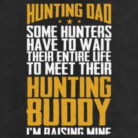 Hunting Dad Some Hunters Have To Wait Hunting Father Gift 7 Panel Mesh Trucker Snapback Hat