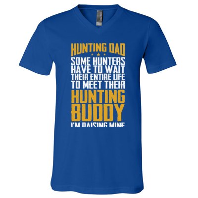 Hunting Dad Some Hunters Have To Wait Hunting Father Gift V-Neck T-Shirt