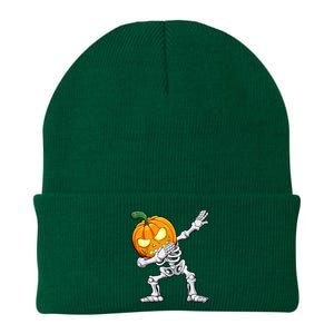 Halloween Dabbing Skeleton Scary Pumpkin Jack O Lantern Knit Cap Winter Beanie