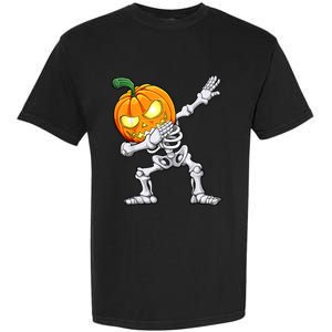 Halloween Dabbing Skeleton Scary Pumpkin Jack O Lantern Garment-Dyed Heavyweight T-Shirt