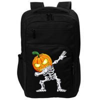 Halloween Dabbing Skeleton Scary Pumpkin Jack O Lantern Impact Tech Backpack