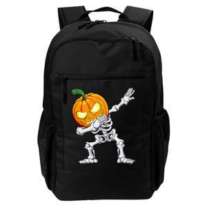 Halloween Dabbing Skeleton Scary Pumpkin Jack O Lantern Daily Commute Backpack