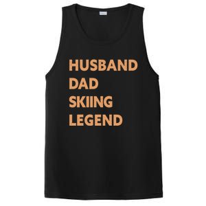 Husband Dad Skiing Legend Funny Skier Gift PosiCharge Competitor Tank