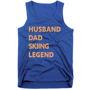 Husband Dad Skiing Legend Funny Skier Gift Tank Top