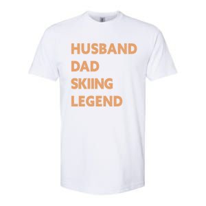 Husband Dad Skiing Legend Funny Skier Gift Softstyle CVC T-Shirt