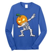 Halloween Dabbing Skeleton Scary Pumpkin Jack O Lantern Cool Gift Long Sleeve Shirt