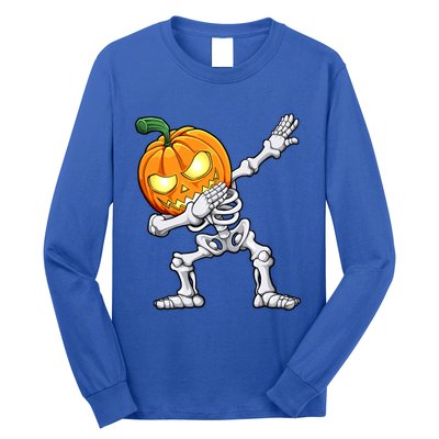 Halloween Dabbing Skeleton Scary Pumpkin Jack O Lantern Cool Gift Long Sleeve Shirt