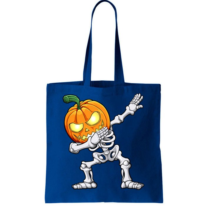 Halloween Dabbing Skeleton Scary Pumpkin Jack O Lantern Cool Gift Tote Bag