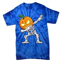 Halloween Dabbing Skeleton Scary Pumpkin Jack O Lantern Cool Gift Tie-Dye T-Shirt