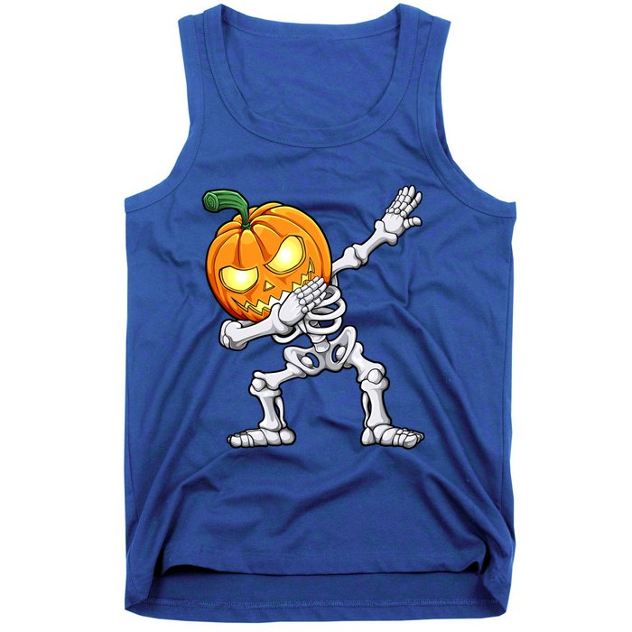 Halloween Dabbing Skeleton Scary Pumpkin Jack O Lantern Cool Gift Tank Top