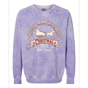 Horse Drawn Sleigh Ride Christmas Sleigh Ride Tree Farm Gift Colorblast Crewneck Sweatshirt