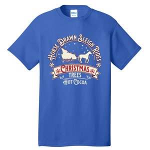 Horse Drawn Sleigh Ride Christmas Sleigh Ride Tree Farm Gift Tall T-Shirt