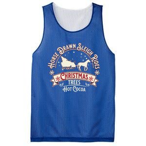 Horse Drawn Sleigh Ride Christmas Sleigh Ride Tree Farm Gift Mesh Reversible Basketball Jersey Tank