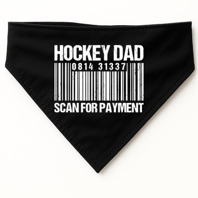 Hockey Dad Scan For Payment Barcode Hockey Dad USA-Made Doggie Bandana
