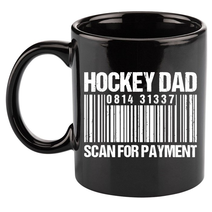 Hockey Dad Scan For Payment Barcode Hockey Dad 11oz C Handle Ceramic Mug