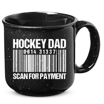 Hockey Dad Scan For Payment Barcode Hockey Dad 15oz Campfire Ceramic Mug