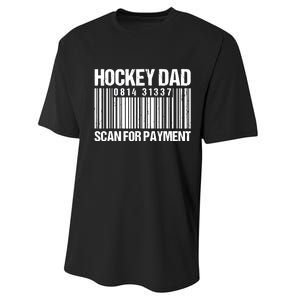 Hockey Dad Scan For Payment Barcode Hockey Dad Performance Sprint T-Shirt