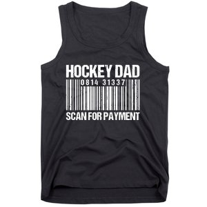 Hockey Dad Scan For Payment Barcode Hockey Dad Tank Top