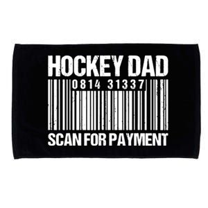 Hockey Dad Scan For Payment Barcode Hockey Dad Microfiber Hand Towel