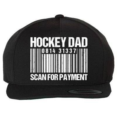 Hockey Dad Scan For Payment Barcode Hockey Dad Wool Snapback Cap